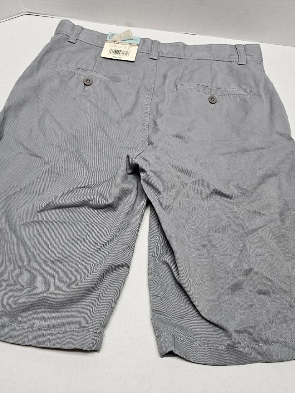 New Class Club Boys Teen Gray Grey Classic Modern Fit Adjustable Waist Shorts 16